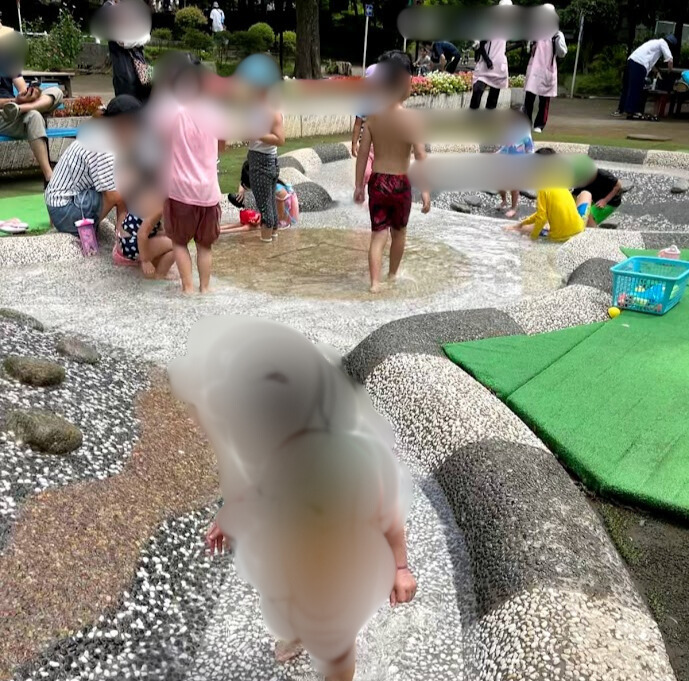大泉交通公園水遊び