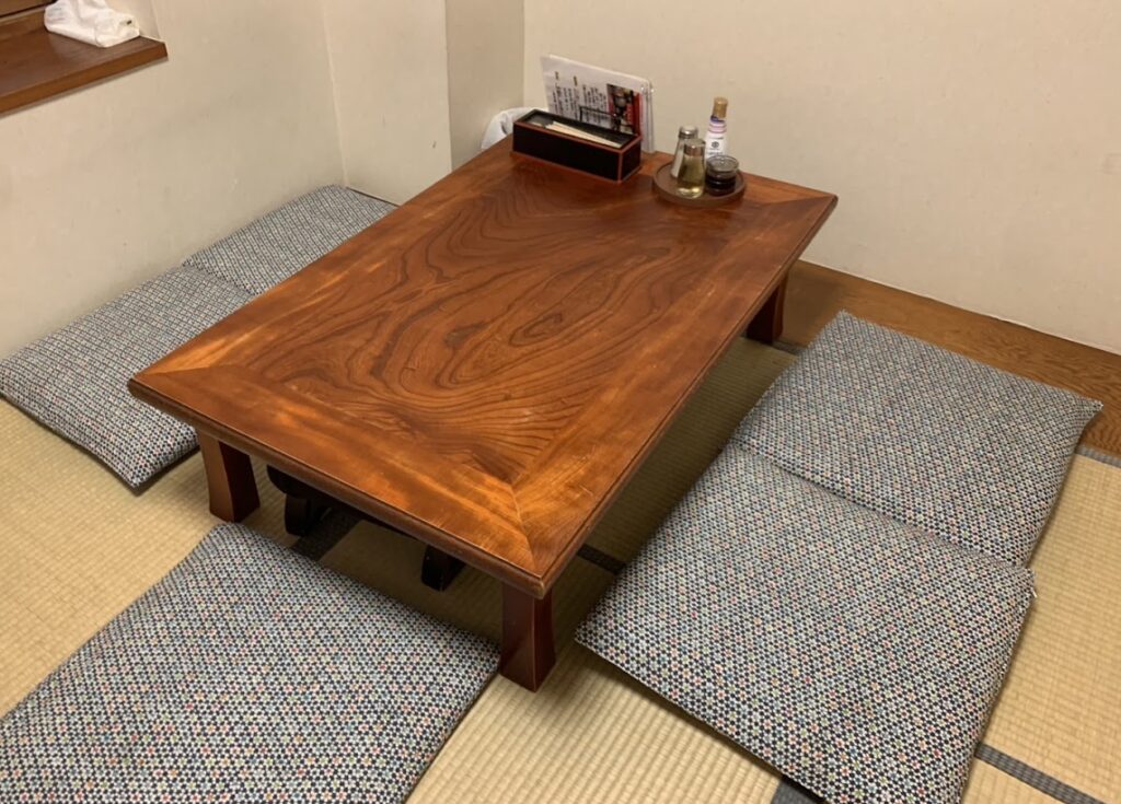 座敷席の様子