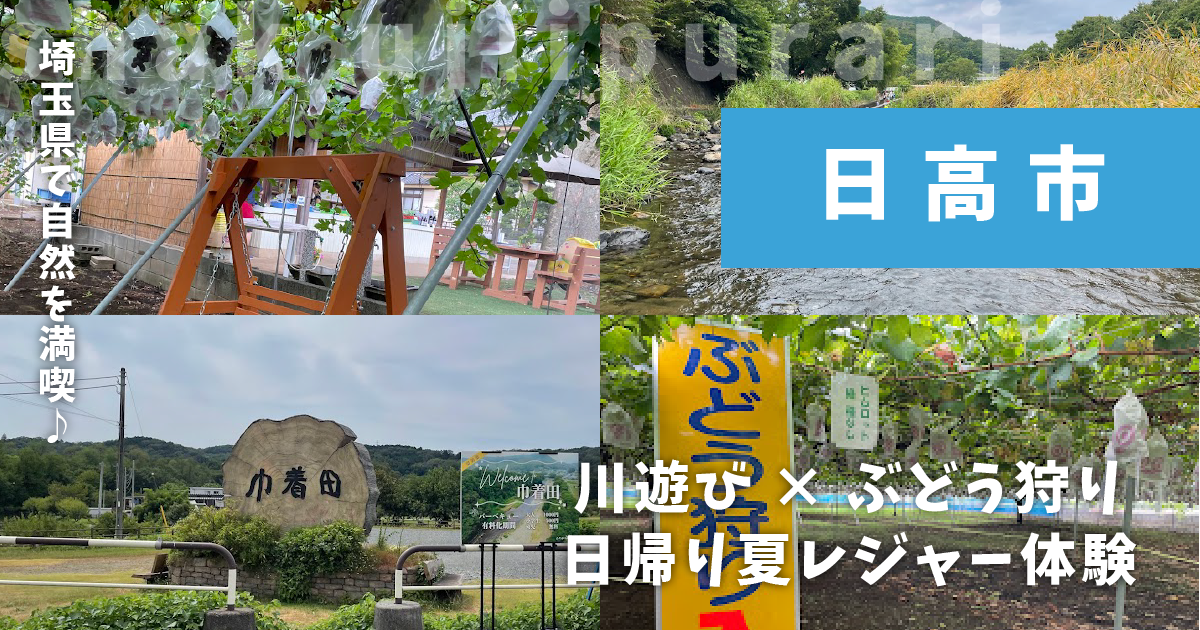 巾着田と所沢ぶどう園