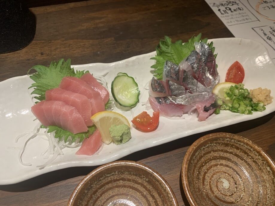 刺身おまかせ三種盛り合わせ