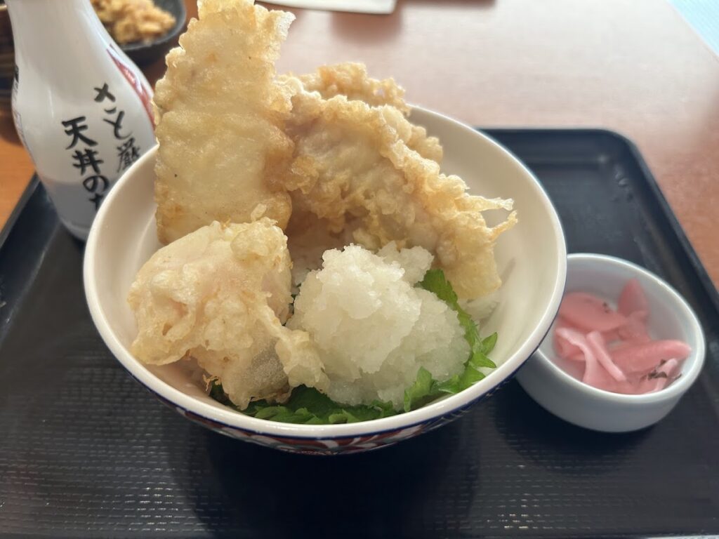 鶏玉おろし天丼