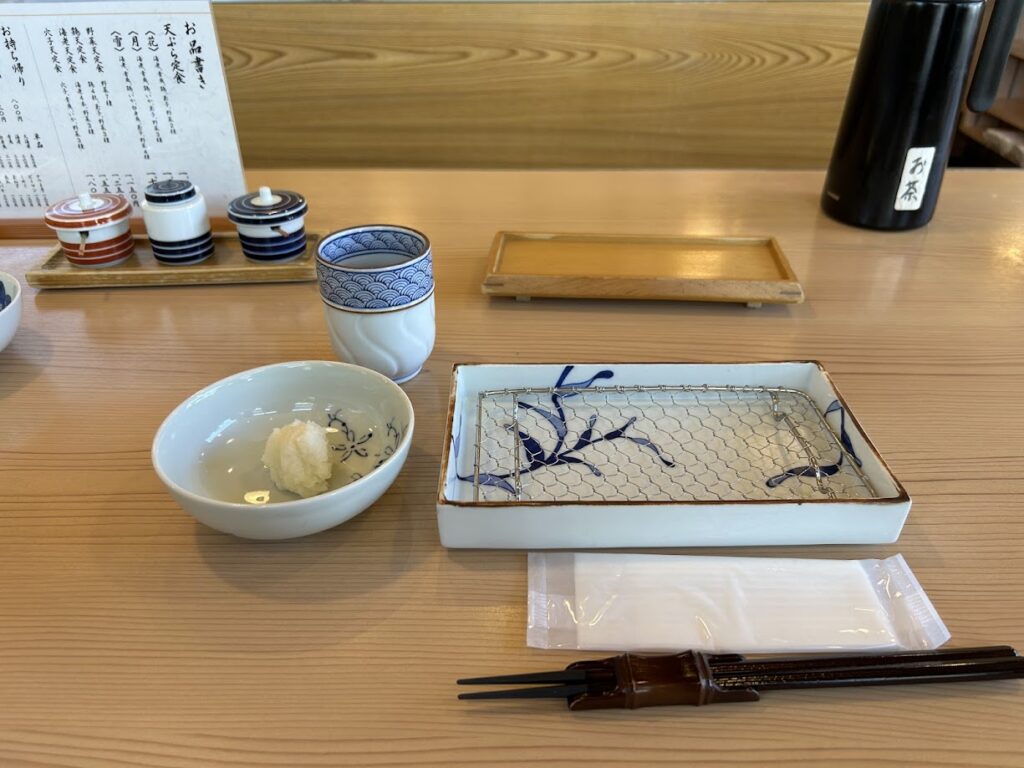 座席テーブルの様子