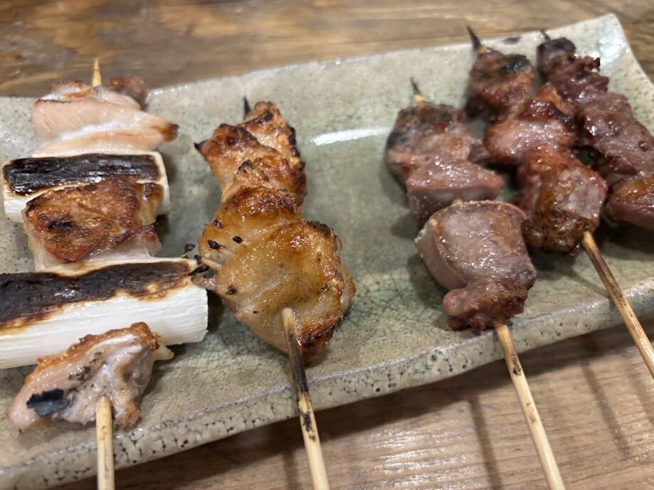 注文した串焼き