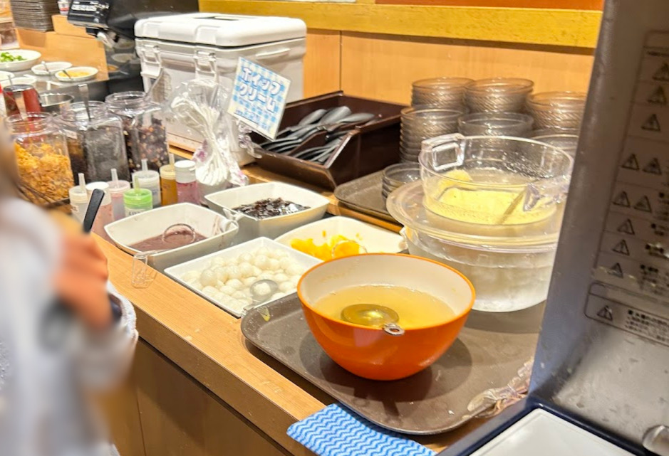 デザートコーナー（白玉・プリンの素など）