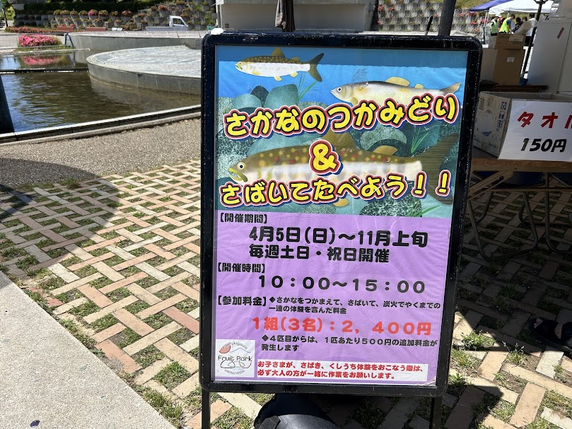 魚のつかみ取り