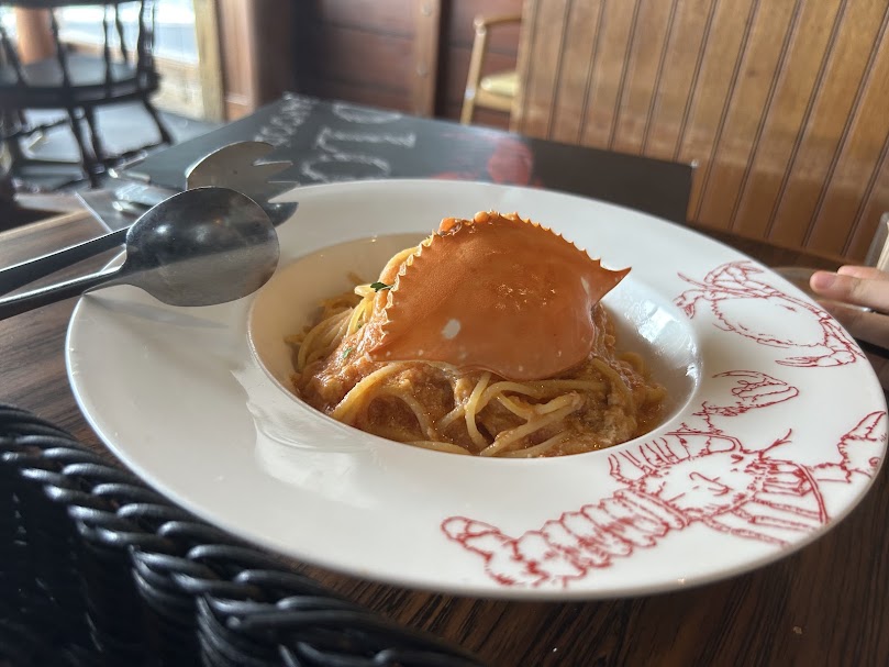 ワタリガニのトマトパスタ