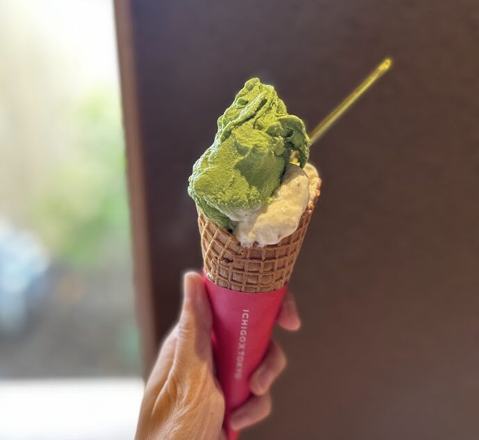 ラムレーズンと抹茶