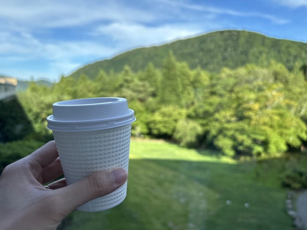 テラス席とウェルカムドリンク