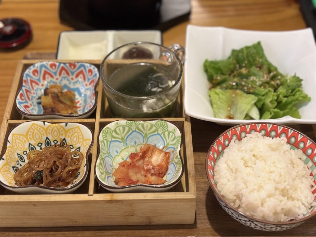 定食のセットメニュー