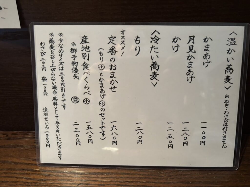 メニューの一部