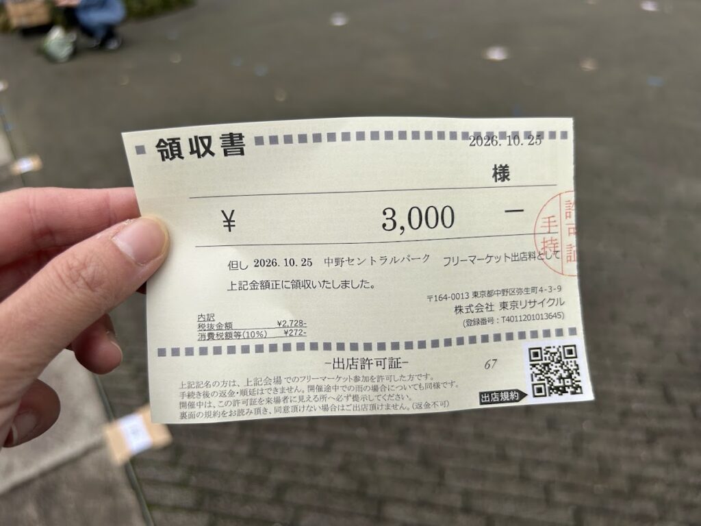出店許可証